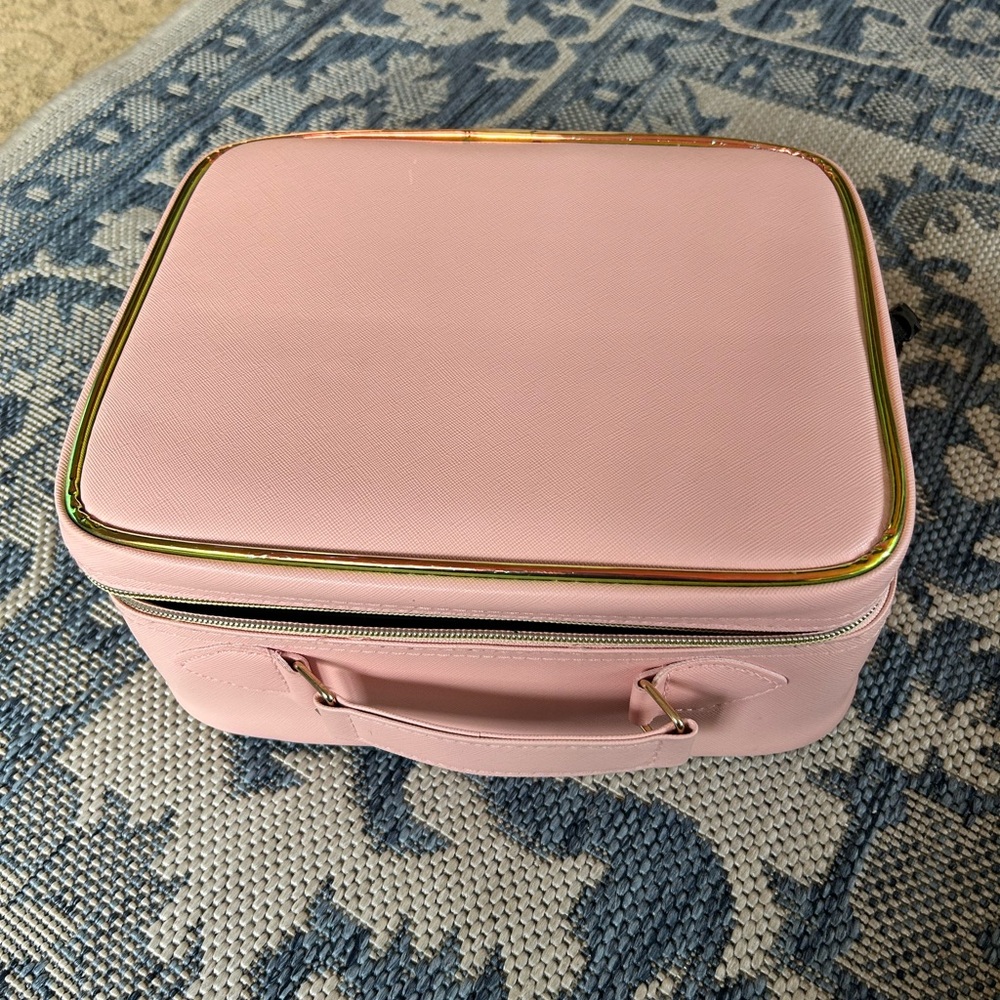 Pink Travel Organizer Makeup Case